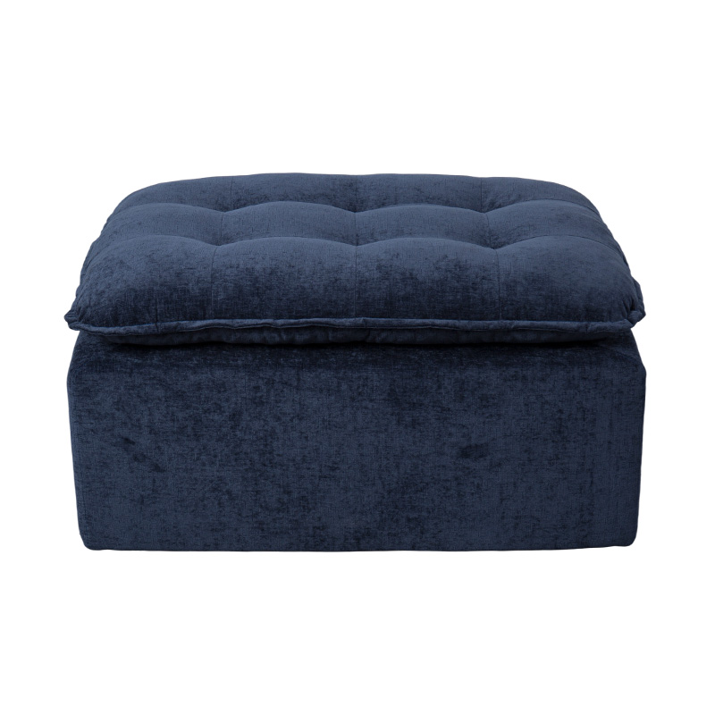 Tolg Lánchúr Modúil Socraithe i gCorda Dhomhainghorm le Cúltaca Cushioned agus Ottoman Meaitseála Tolg Lánchúr Modúil Socraithe i gCorda Dhomhainghorm le Cúltaca Cushioned agus Ottoman Meaitseála