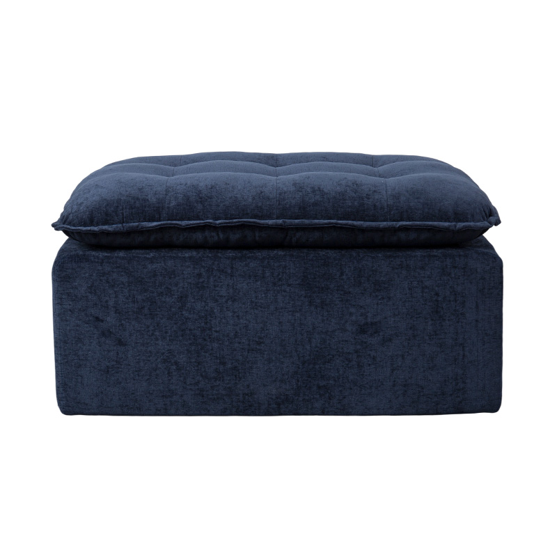 Tolg Lánchúr Modúil Socraithe i gCorda Dhomhainghorm le Cúltaca Cushioned agus Ottoman Meaitseála Tolg Lánchúr Modúil Socraithe i gCorda Dhomhainghorm le Cúltaca Cushioned agus Ottoman Meaitseála