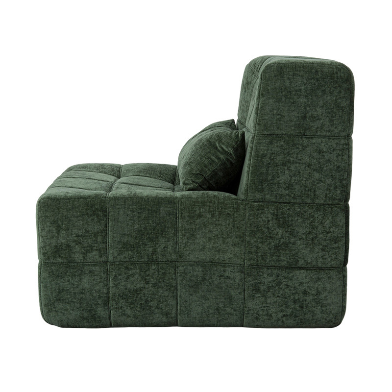 Tolg Iomlán Cúr Aonair Oversized i Corduroy Emerald Green le Dearadh Bloc Tolg Iomlán Cúr Aonair Oversized i Corduroy Emerald Green le Dearadh Bloc
