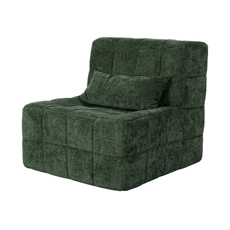 Tolg Iomlán Cúr Aonair Oversized i Corduroy Emerald Green le Dearadh Bloc Tolg Iomlán Cúr Aonair Oversized i Corduroy Emerald Green le Dearadh Bloc