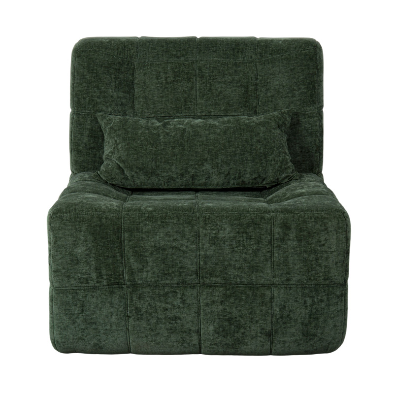 Tolg Iomlán Cúr Aonair Oversized i Corduroy Emerald Green le Dearadh Bloc Tolg Iomlán Cúr Aonair Oversized i Corduroy Emerald Green le Dearadh Bloc