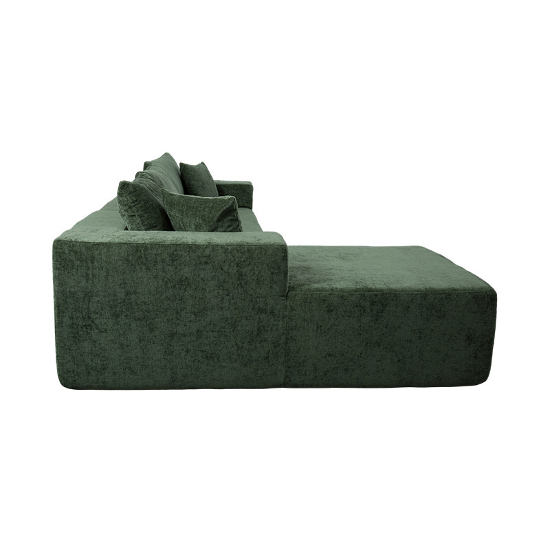 Tolg Cúinne Modúlach L-Shaped i Velvet Emerald Green le Cúisíní Il Tolg Cúinne Modúlach L-Shaped i Velvet Emerald Green le Cúisíní Il