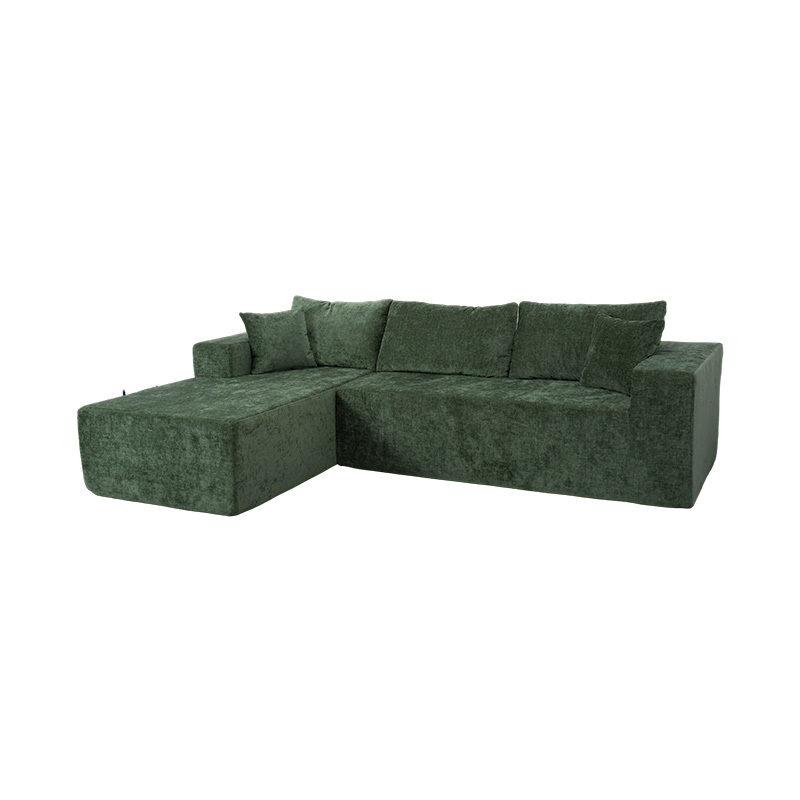Tolg Cúinne Modúlach L-Shaped i Velvet Emerald Green le Cúisíní Il Tolg Cúinne Modúlach L-Shaped i Velvet Emerald Green le Cúisíní Il