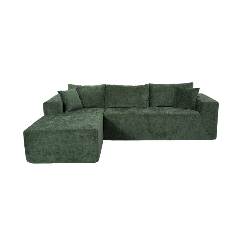 Tolg Cúinne Modúlach L-Shaped i Velvet Emerald Green le Cúisíní Il Tolg Cúinne Modúlach L-Shaped i Velvet Emerald Green le Cúisíní Il